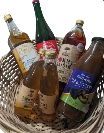 Produits boissons, jus de fruits, pommes, bières